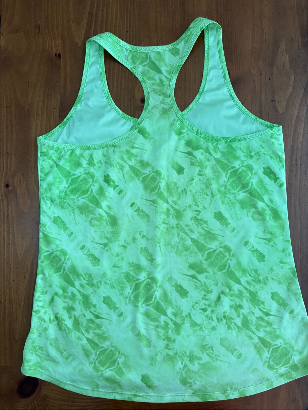 Women's Neon Lime Racerback Workout Tank Top - Picture 3 of 3